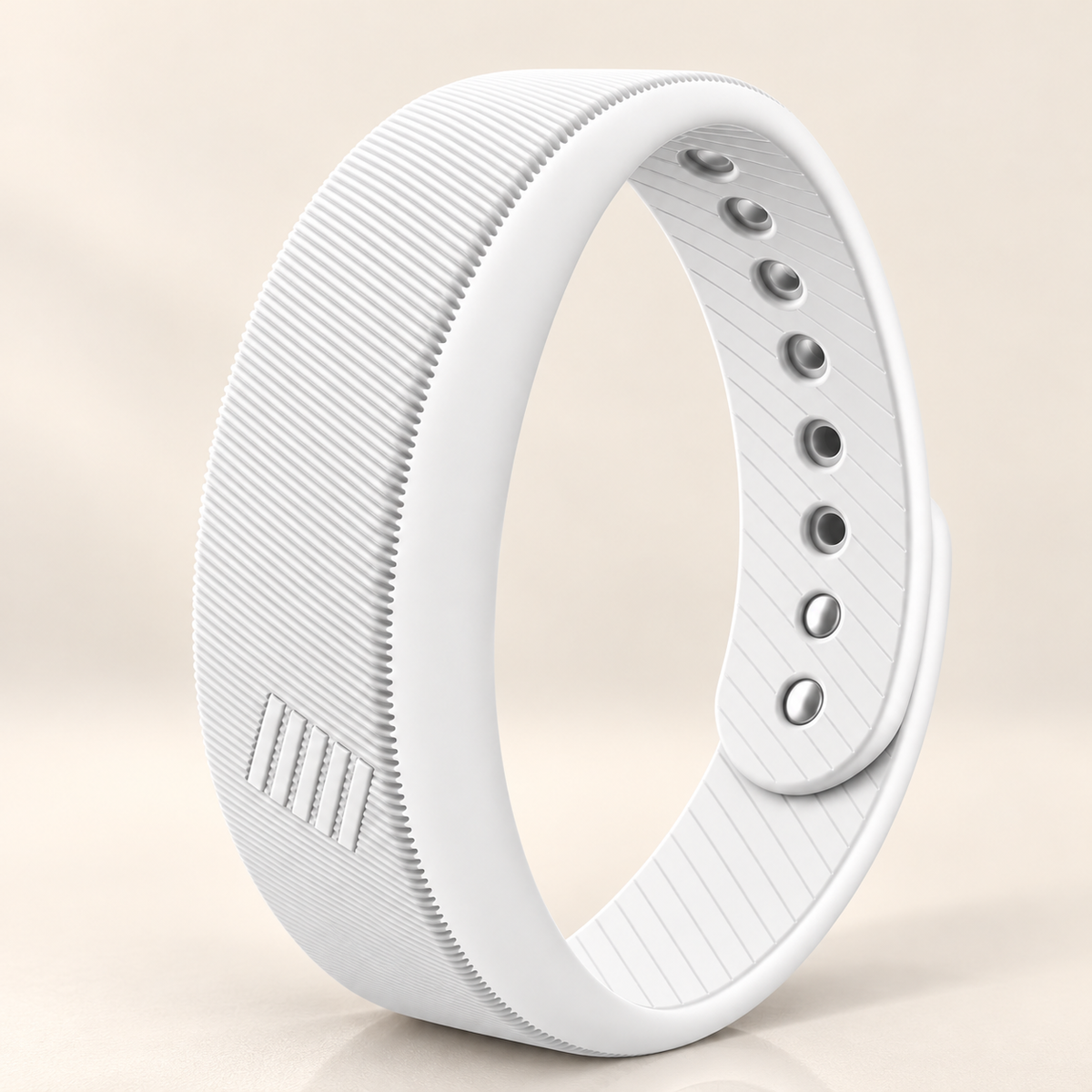 Bracelet réveil vibrant blanc en silicone