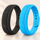 Pack duo : deux bracelets réveil vibrants, noir et bleu